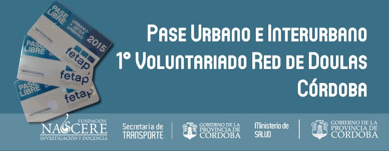 Movilidad para Voluntarias Red de Doulas Córdoba