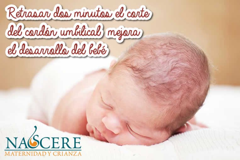 Retrasar dos minutos el corte del cordón umbilical mejora el desarrollo del bebé